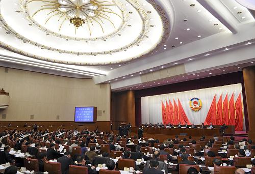 全国政协十二届一次会议主席团第二次会议在京