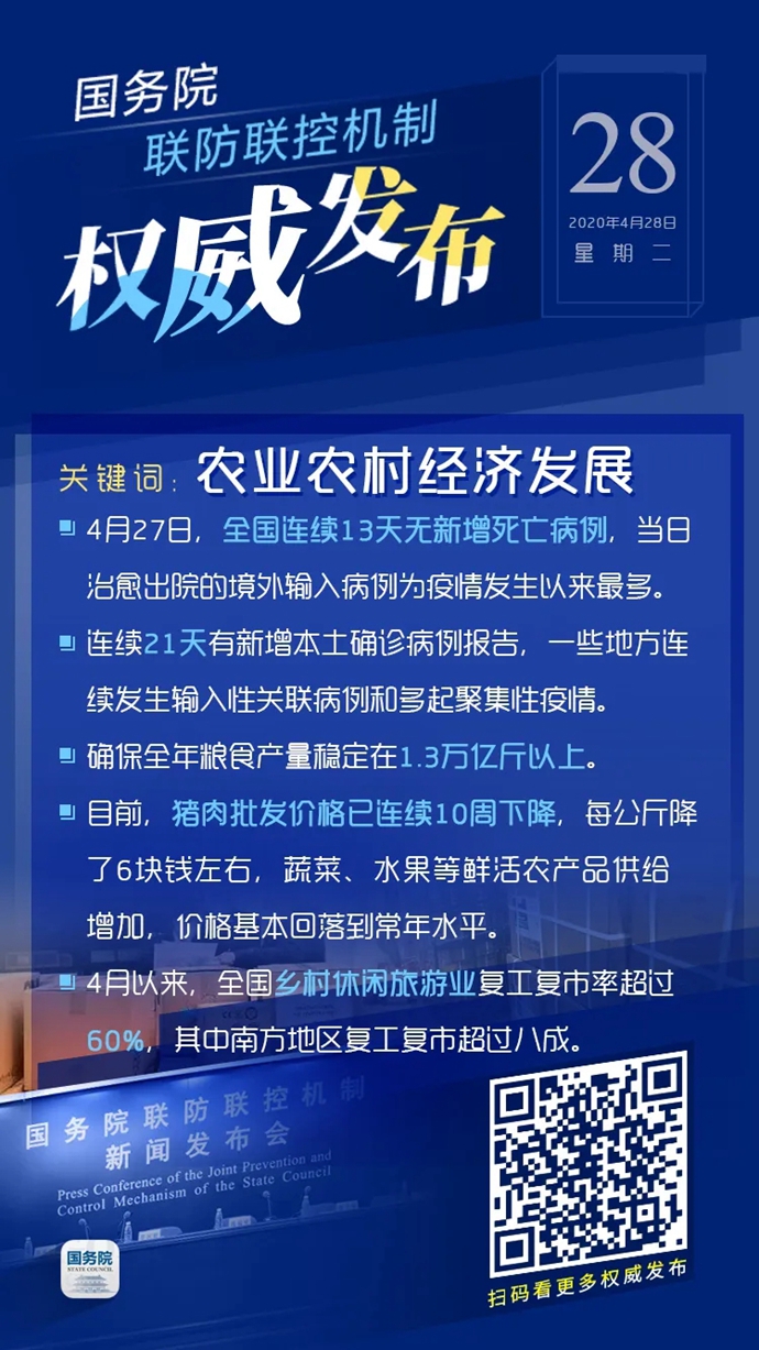 4月28日疫情防控和复工复产最新消息！