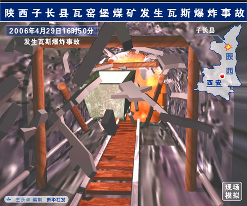 陕西子长县瓦窑堡煤矿发生瓦斯爆炸事故