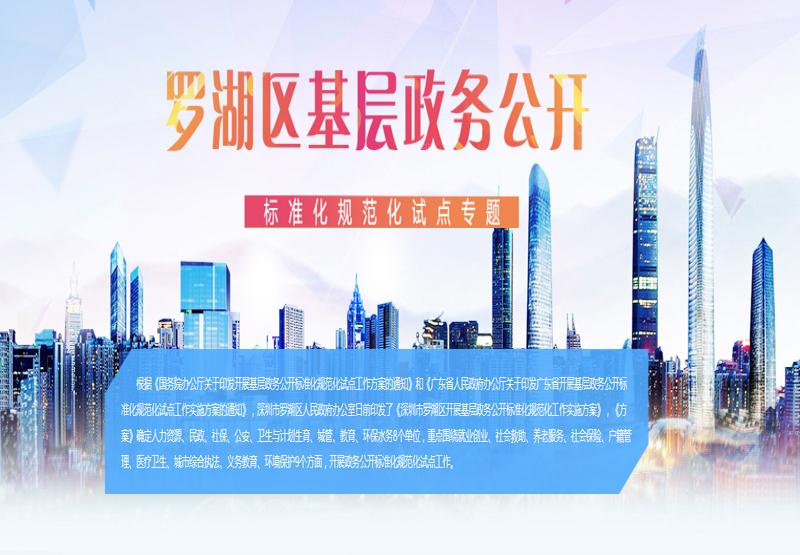 广东深圳罗湖区多举措优网站强服务促公开获肯定