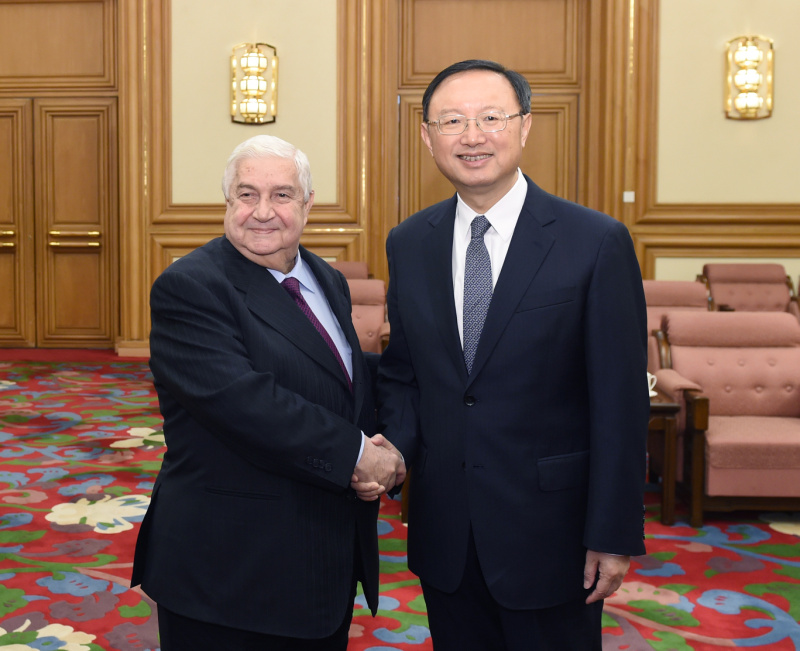 12月24日，中国国务委员杨洁篪在北京中南海会见叙利亚副总理兼外长穆阿利姆。新华社记者 王晔 摄