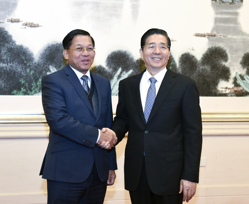 11月2日，国务委员、公安部部长郭声琨在北京会见缅甸国防军总司令敏昂莱。