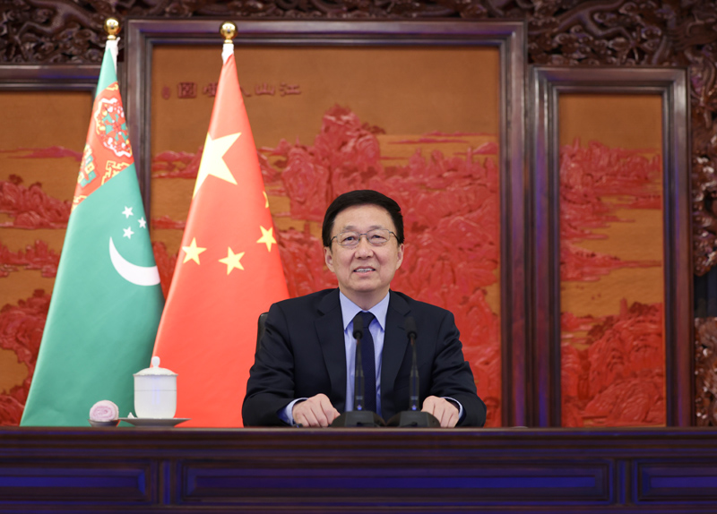 《【天辰国际注册链接】韩正同土库曼斯坦副总理兼外长、中土合作委员会土方主席梅列多夫举行视频会晤》