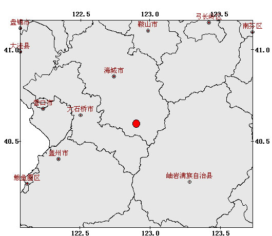 辽宁省海城市发生43级地震