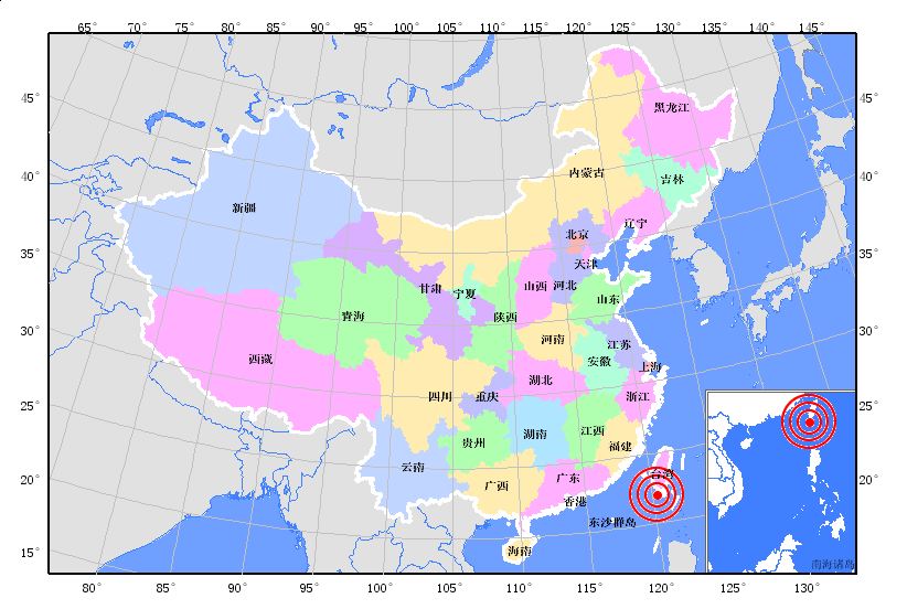 据中国地震台网测定,北京时间2009-07-30 00:53在