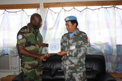 中国赴刚果(金)维和工兵分队获联刚团嘉奖