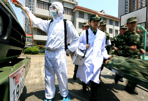 上海武警部队严密防控甲型H1N1流感