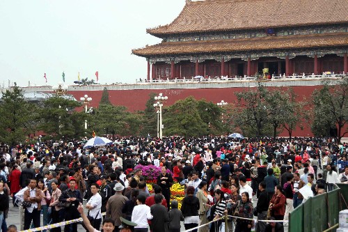 北京迎来十一黄金周旅游高峰