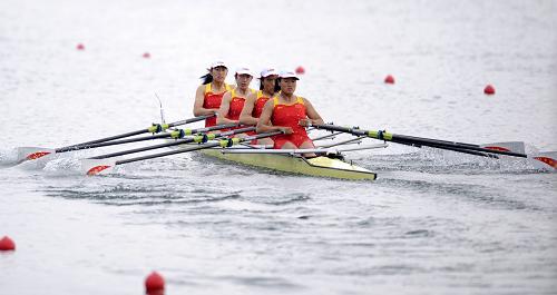 中国队获北京奥运会赛艇女子四人双桨冠军