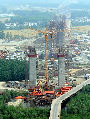 南京长江四桥关键项目建设取得重大进展