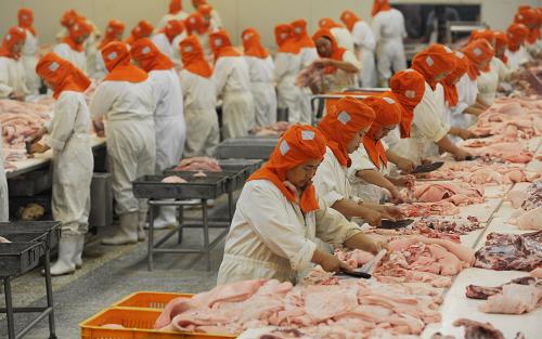 国家价格下跌猪肉收储冻肉开展肉批发市场副食品图片