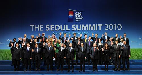 胡锦涛参加二十国集团领导人峰会合影
