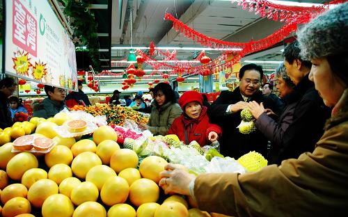 台湾水果平价抢滩北京春节果市
