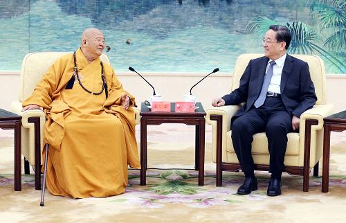 全国政协-全国政协主席俞正声会见台湾星云法师
