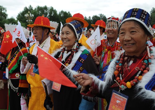 北京奥运圣火完成 圣城之旅 首次举行熔火仪式