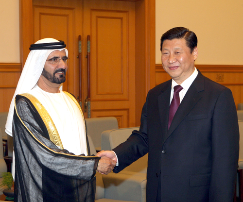 习近平在北京会见阿联酋副总统兼总理、迪拜酋
