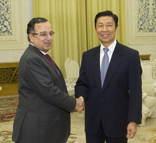 国家副主席李源潮在北京会见埃及外长法赫米