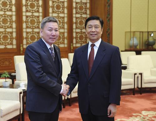 国家副主席李源潮17日在京会见蒙古国外长包