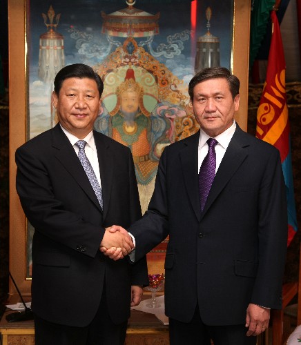 国家副主席习近平分别与蒙古国总统、总理会谈
