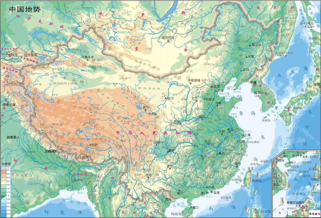 中国地理概况图片