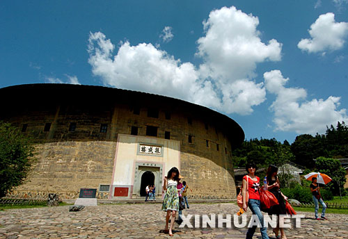 福建永定县湖坑镇洪坑土楼――振成楼(9月27日摄)。 新华社记者 张国俊 摄