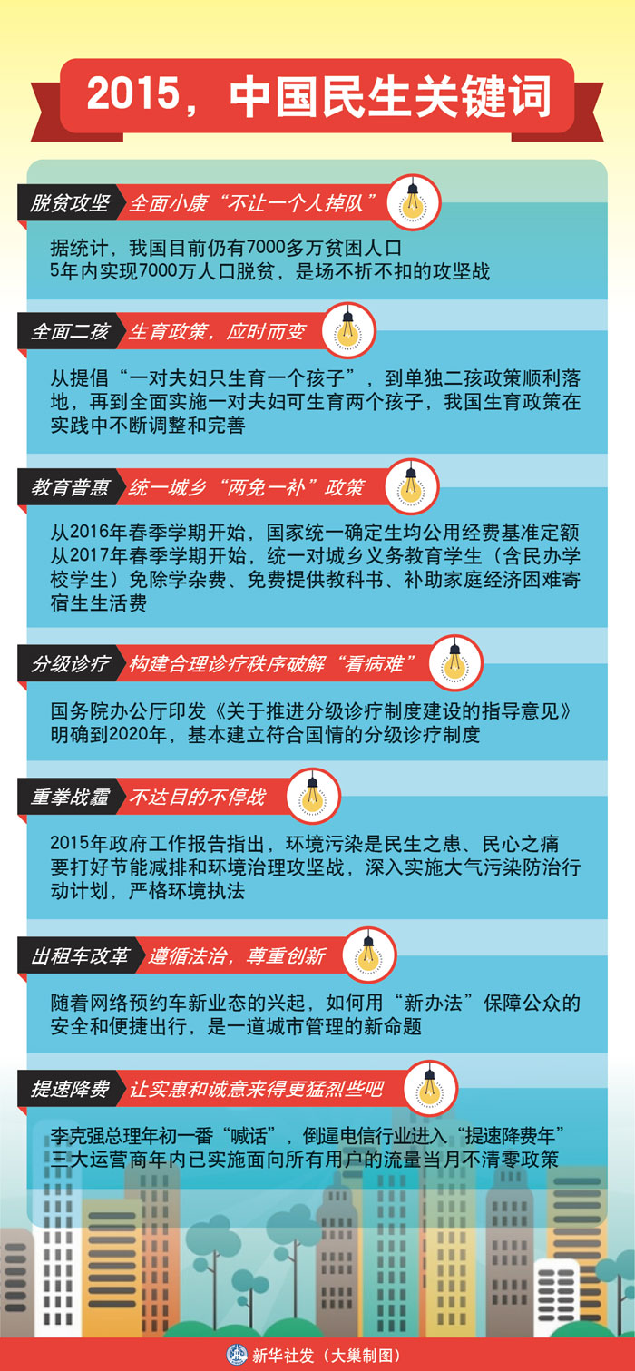 图表：2015中国民生关键词