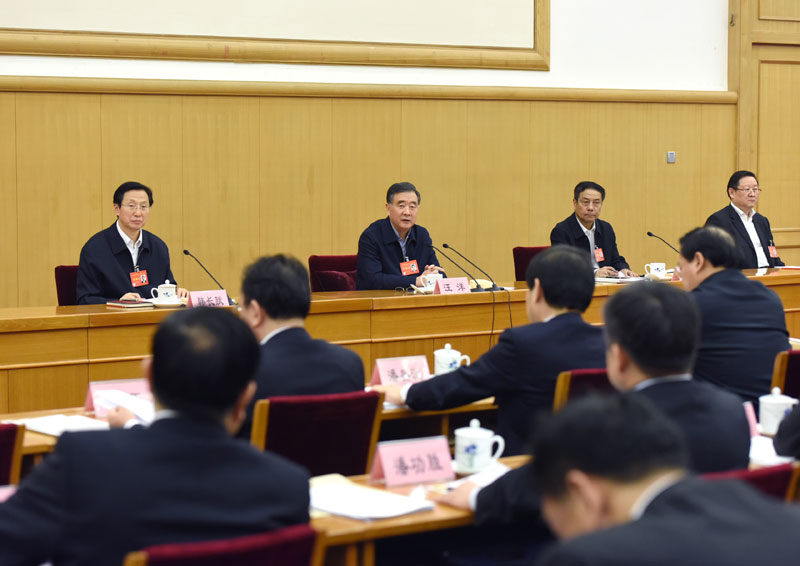 12月24日，农村改革试验区工作交流汇报会在北京召开。国务院副总理汪洋出席会议并讲话。新华社记者 王晔 摄