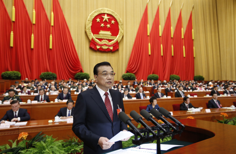3月5日，第十二届全国人民代表大会第四次会议在北京人民大会堂开幕。国务院总理李克强作政府工作报告。