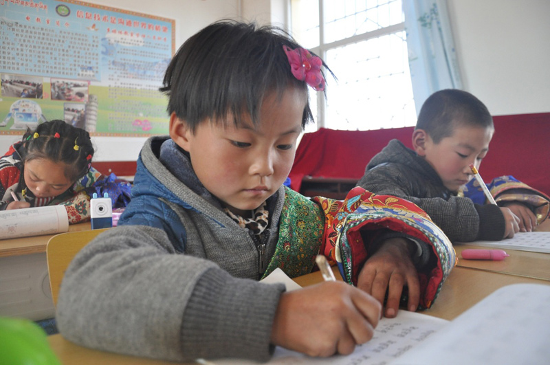 藏家孩子读书