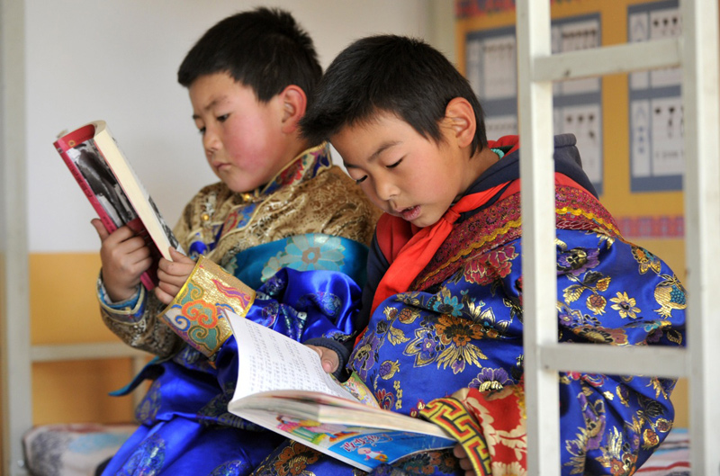 藏家孩子读书