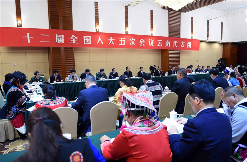 云南代表团全体会议向媒体开放