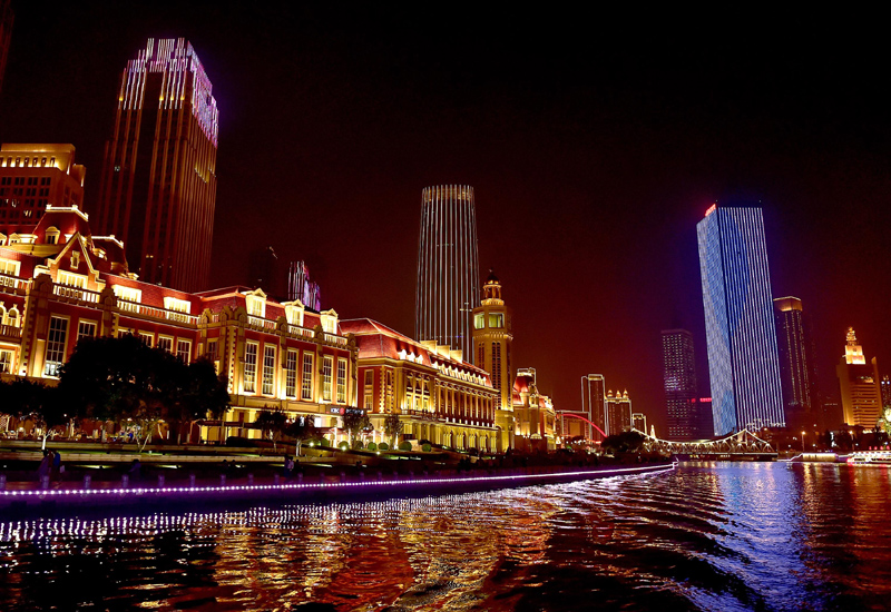 天津提升海河沿线夜景灯光