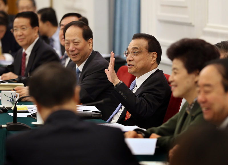 李克强参加十三届全国人大一次会议宁夏代表团