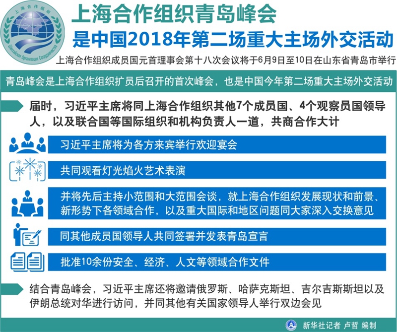 图表:上海合作组织青岛峰会是中国2018年第二