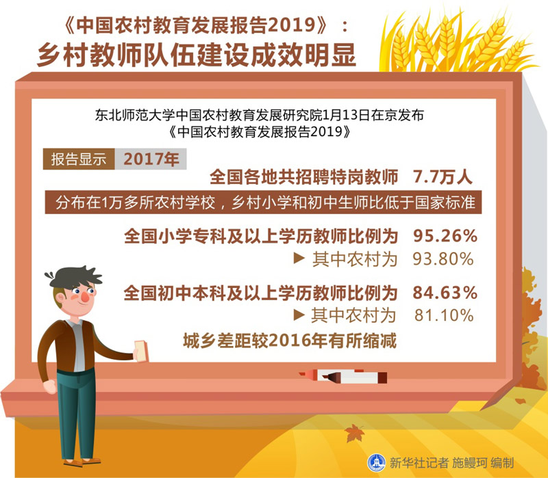 图表:《中国农村教育发展报告2019》:乡村教师
