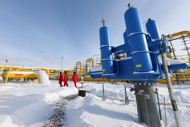俄罗斯天然气通过中俄东线天然气管道正式进入中国
