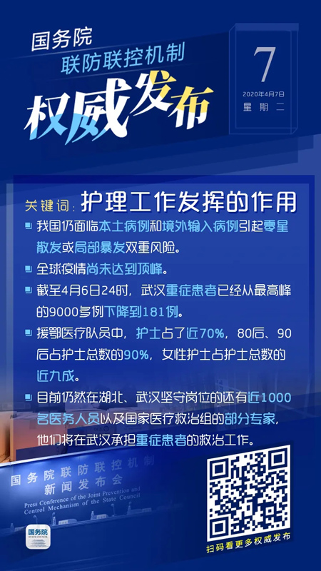 4月7日疫情防控和复工复产最新消息！