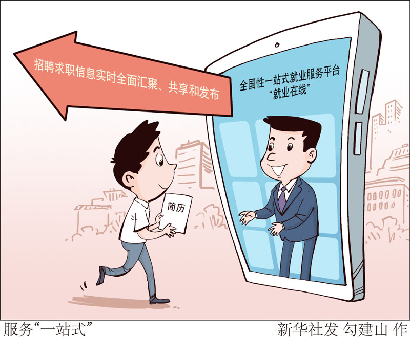 漫画:服务"一站式"_漫画新闻_中国政府网