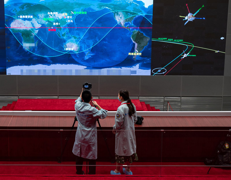 我国首次火星探测任务“天问一号”探测器完成第一次轨道中途修正