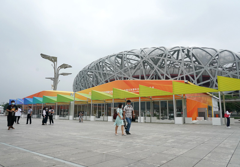 2020服贸会室外临时场馆搭建完成