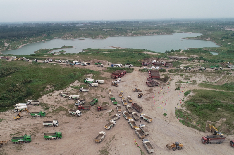 河北石家庄：滹沱河生态修复三期工程开工