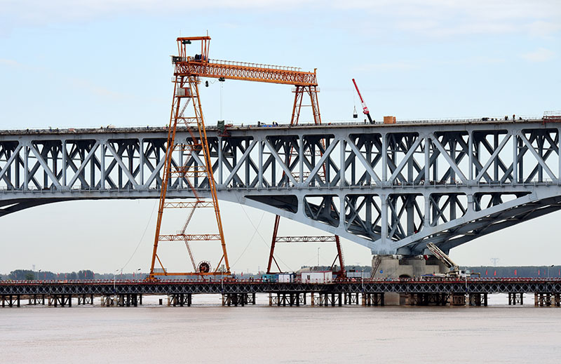 郑济铁路郑州黄河特大桥加紧建设