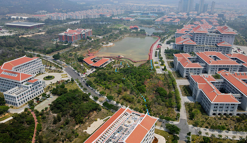 这是厦门大学翔安校区一角(4月2日摄,无人机照片).