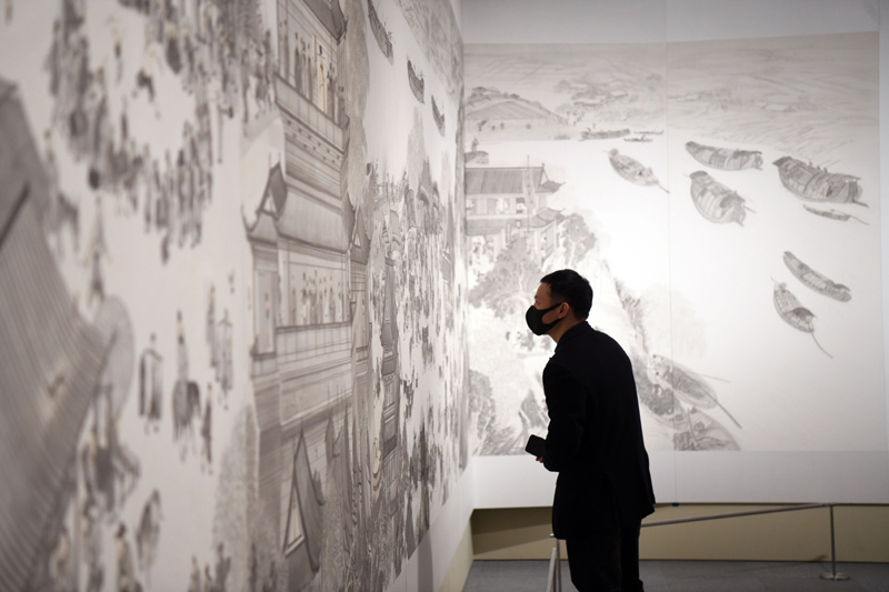 “中国大运河史诗图卷展”亮相国博