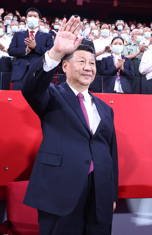 庆祝中国共产党成立100周年文艺演出《伟大征程》在京盛大举行<br>习近平李克强栗战书汪洋王沪宁赵乐际韩正王岐山出席观看