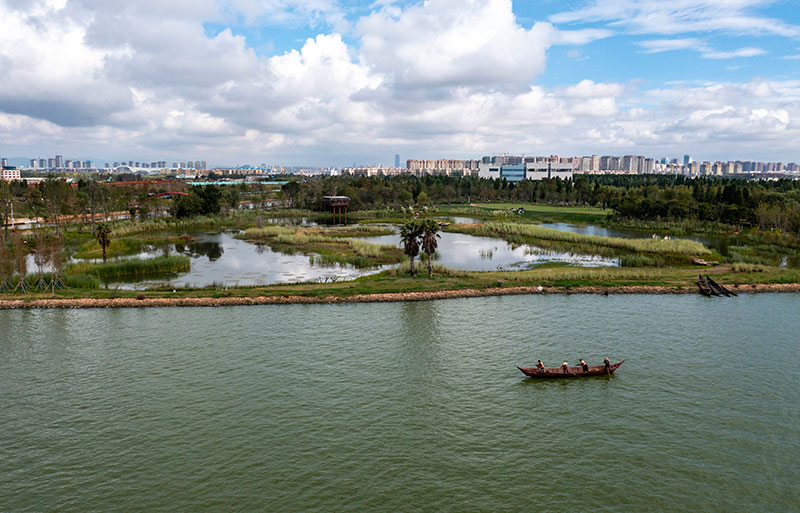 昆明宝丰半岛湿地建设进入收尾阶段