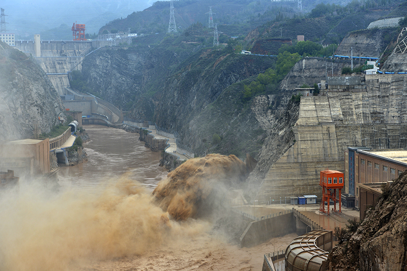 刘家峡水库排沙出库