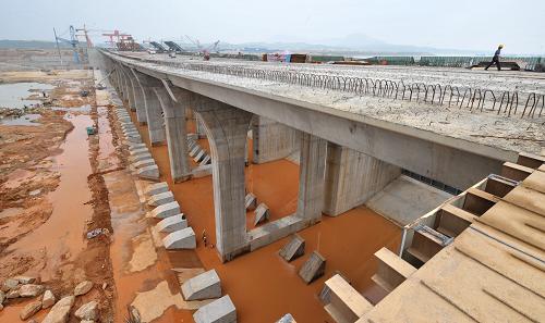 湘江长沙综合枢纽三期工程桥梁施工进入冲刺阶