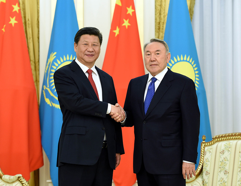 习近平同哈萨克斯坦总统纳扎尔巴耶夫举行会谈_图片_新闻_中国政府网