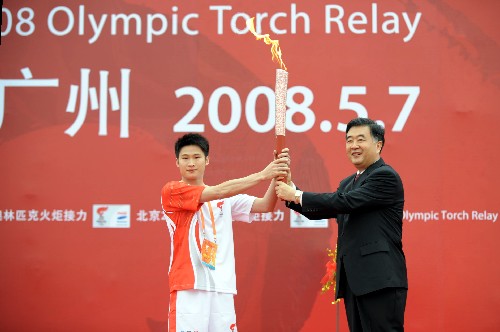 奥运圣火在广州传递